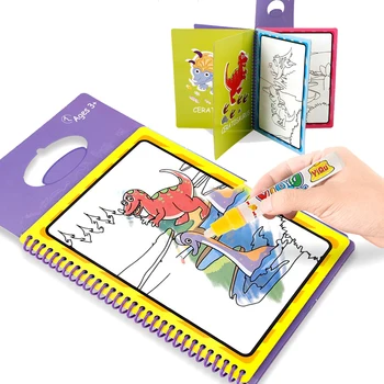 

Coloring Magic Water Drawing Book with Pen Baby Educational Toy Animals Painting Writing Doodle Cloth Book Kids Drawing Board