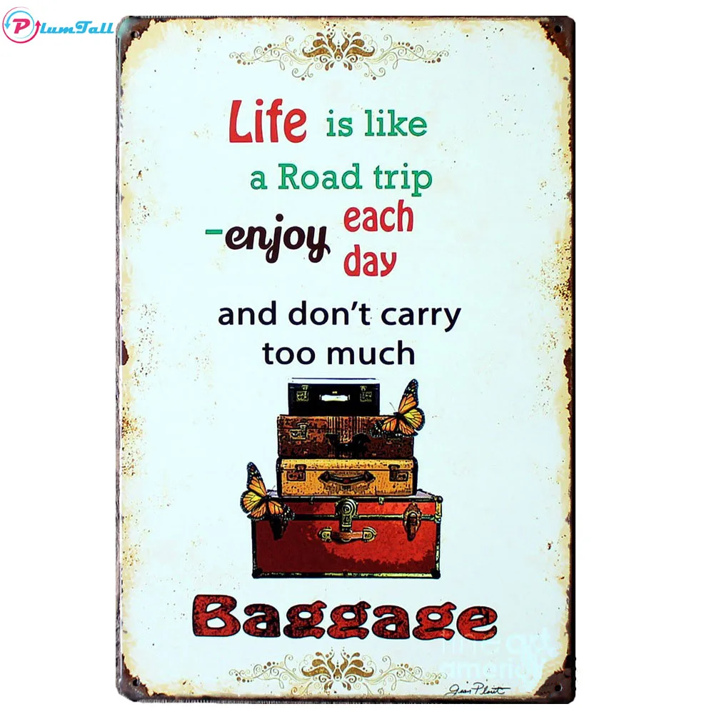 Life Quote Placas Dcorativas De Metal Pub Bar Home Decor Vintage Tin Signs Retro Decorative Plates Metal Wall Art 20 30 CM in Plaques & Signs from Home