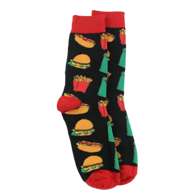 [COSPLACOOL] смешные мужские носки с изображением животных, еды, Чили, бургер, собаки, слона, носки, новинка, подарок, носки унисекс для скейтборда - Цвет: 10