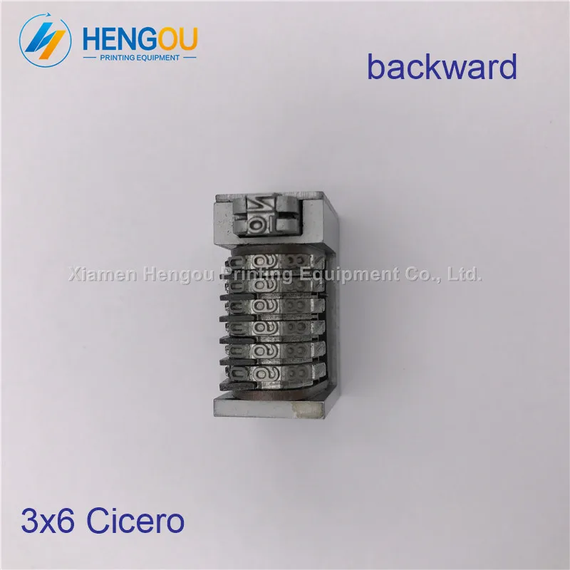 

6 digits Numbering Machine backward 3x6 Cicero letterpress Numbering machine 100% all steel