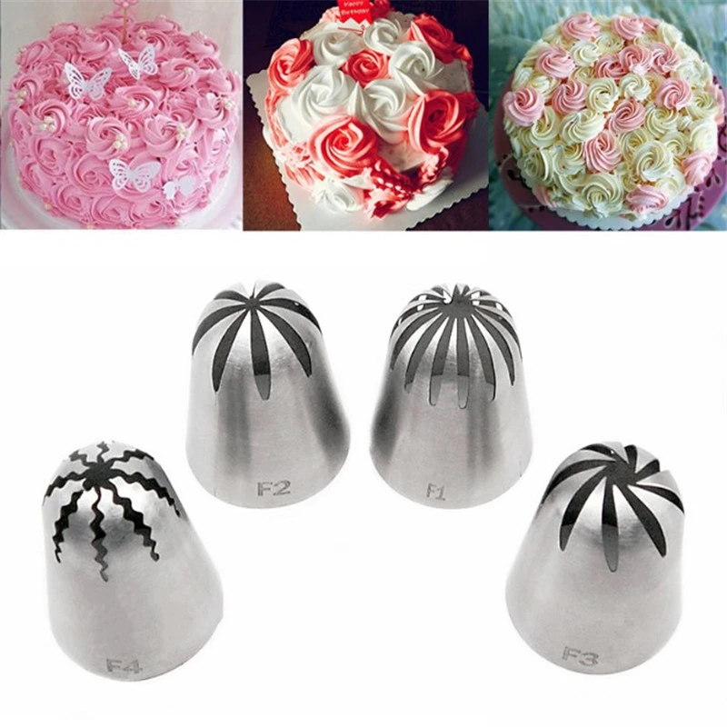 Large Cream Russian Nozzle Pastry Stainless Steel Icing Piping Tips Cupcake Cakes Decorating Baking Tools Flower Pastry Tips Baking Pastry Tools Aliexpress