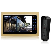 YSECU Video Door Phone Intercom System Support SD Card Recording & Picture Memory 10''  Touch Key Indoor Monitor with Doorbell