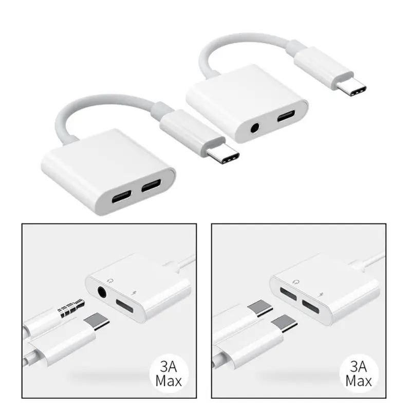 2 в 1 подходит для Ipad Pro цифровой Удлинительный кабель Typec к 3 5 мм Usb C адаптер