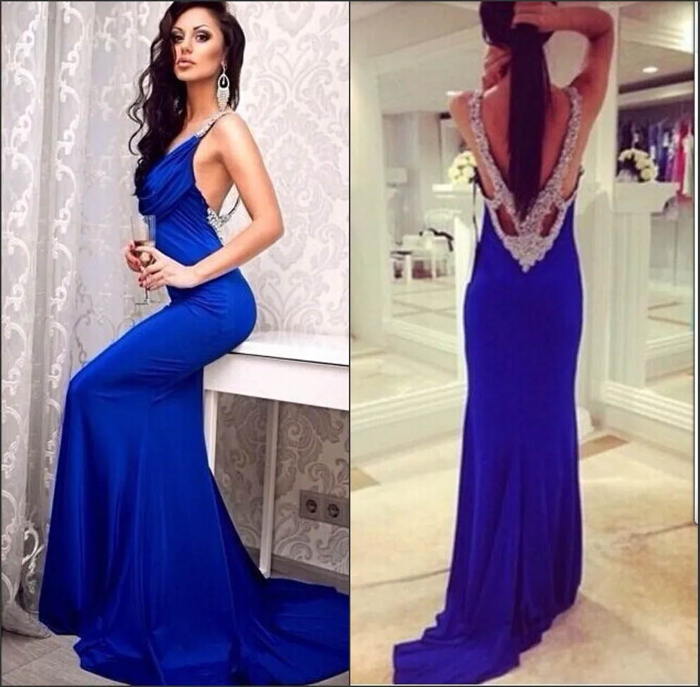royal blue fitted homecoming dress