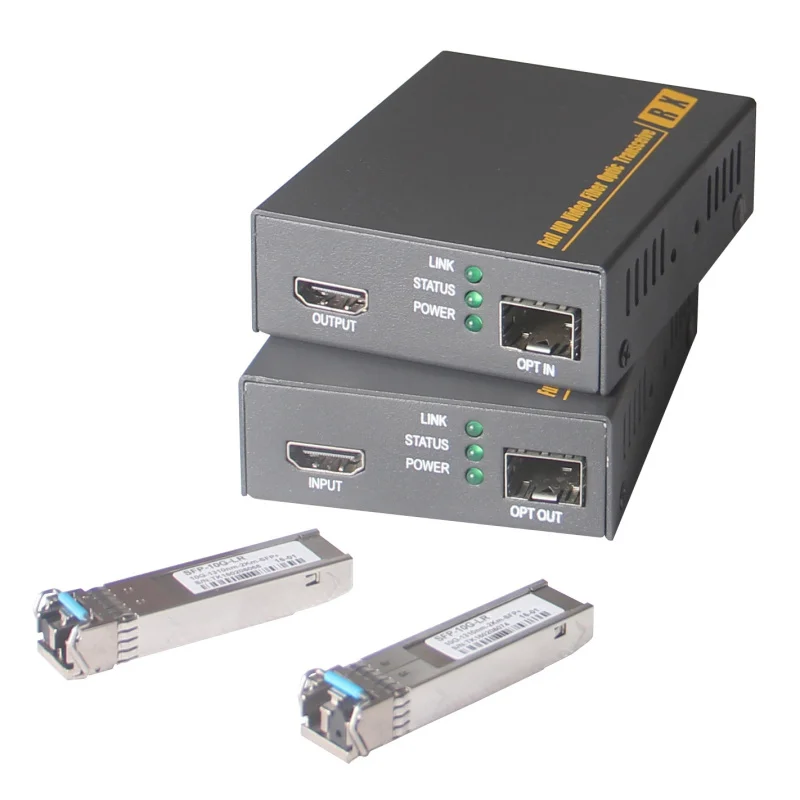 PW THF123H lossless transceiver HDMI extender single mode LC fiber optic