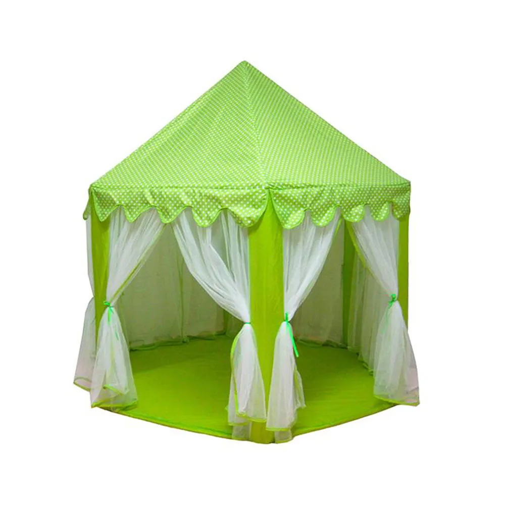 Portable Children's Tent Dry Pool Tipi Princess Kids Tent Castle Play House Kids Small House Folding Playtent Baby Beach Tents - Цвет: WJ3003C