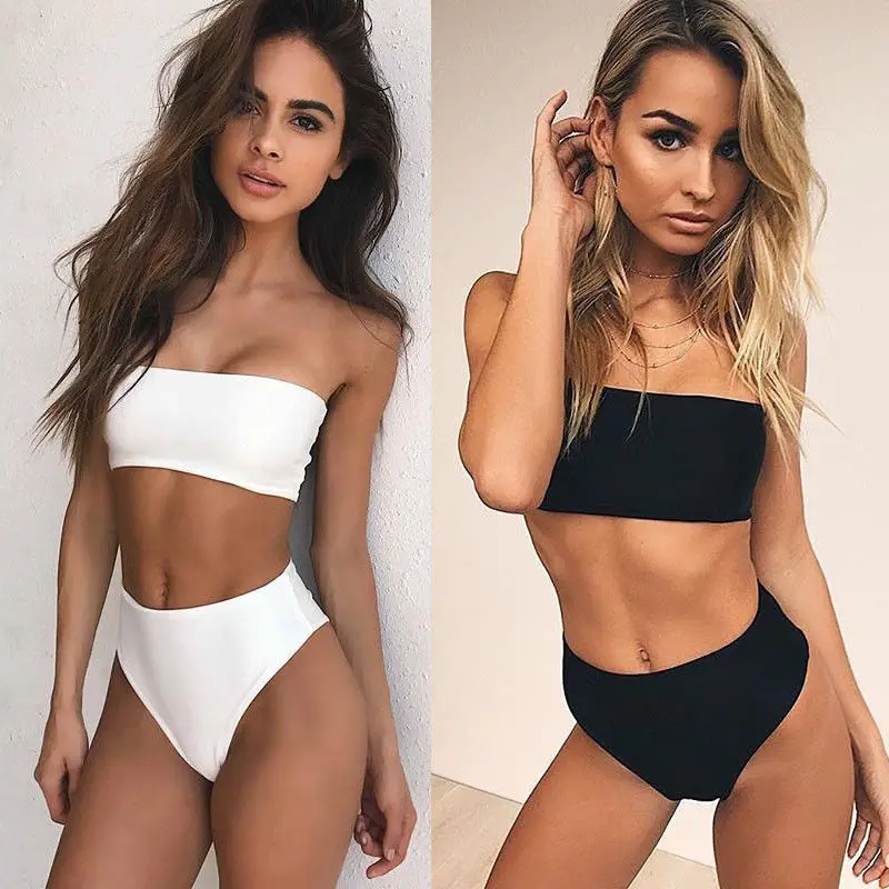 

New 2018 Sexy Swimsuit Women 2PCS Push-up Bikini Set Bandage Swimsuit Swimwear Beachwear Suit