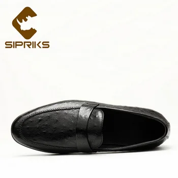 

Sipriks Mens Cow Leather Slip-On Loafers Classic Topsiders Casual Flats Comfort Moccasin Slippers Footwear Gents Suits Shoes 44