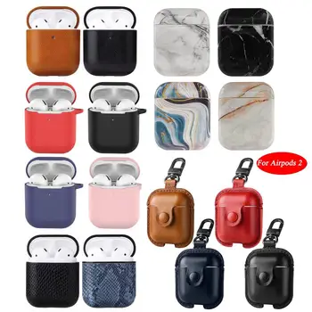 

Vococal Vintage PU Leather Wireless Earphone Protective Carrying Case Cover Holder Shell Box for Apple AirPods Air Pods 2 Gadget