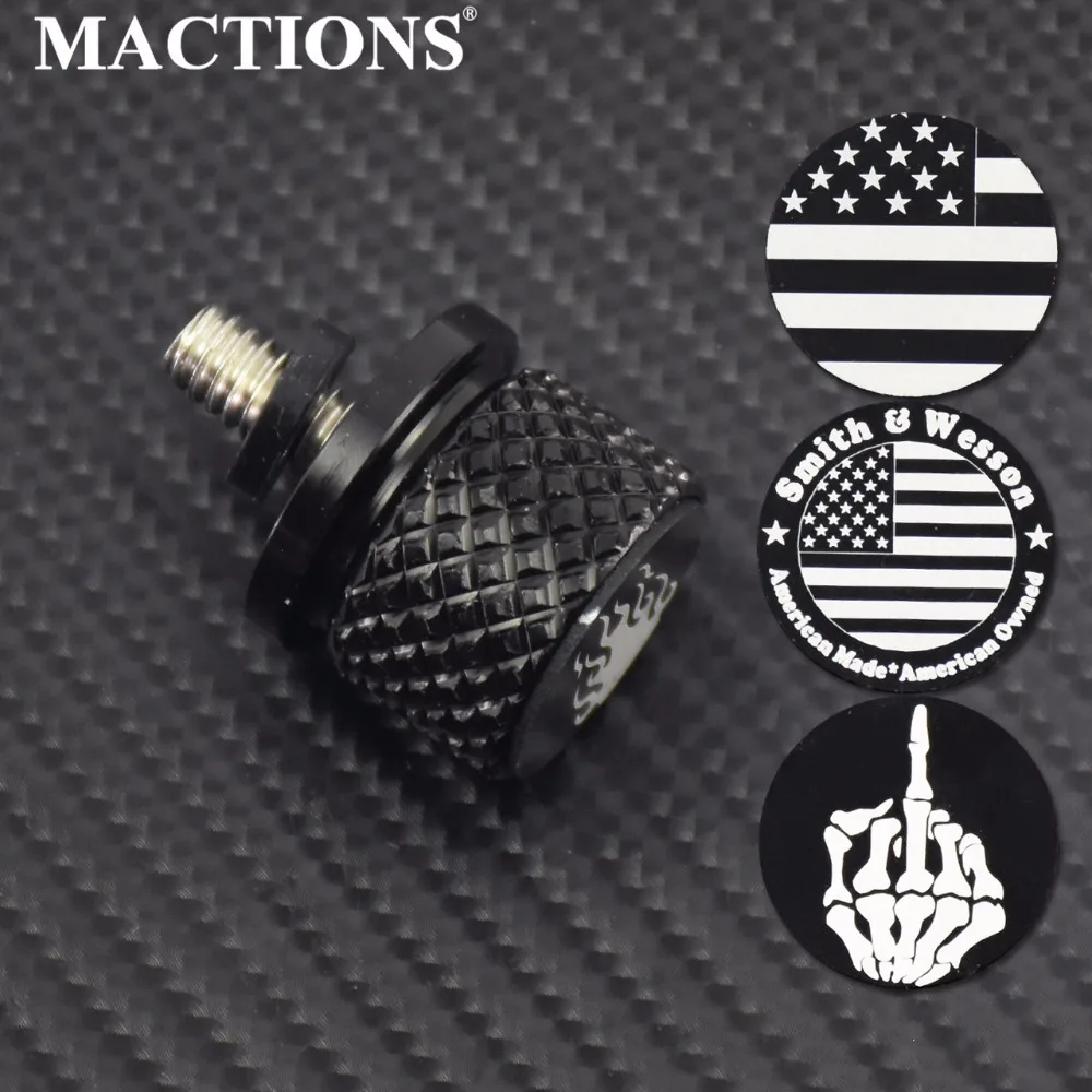 Buy Motorcycle Knurled Seat Bolt Nuts Seat Screw Black