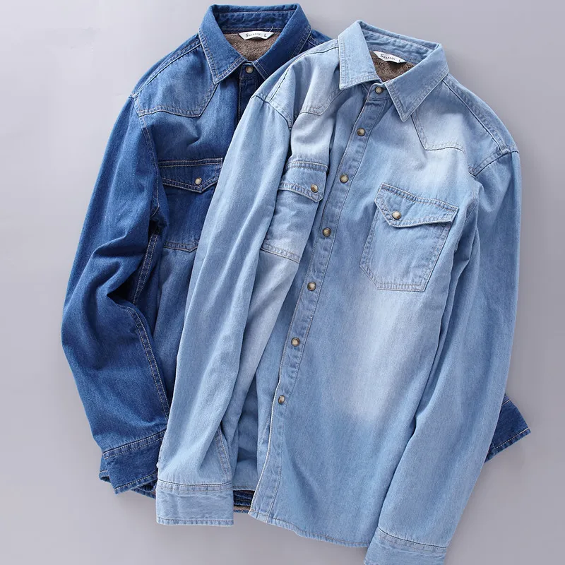 thick denim shirt mens