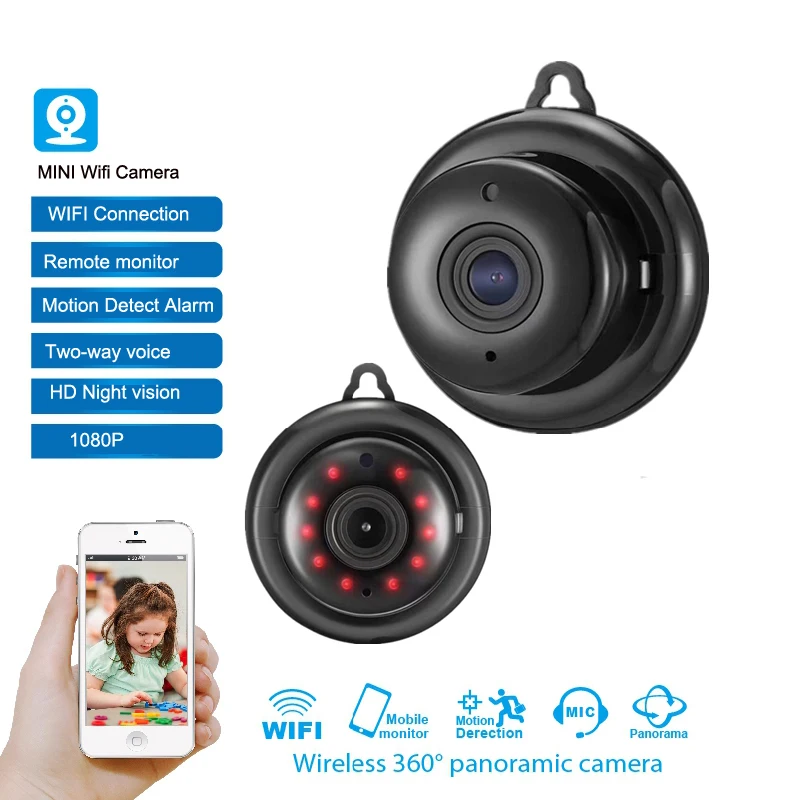 Mini Camera HD 1080p IP Camera Support WIFI Motion Sensor Two way Voice