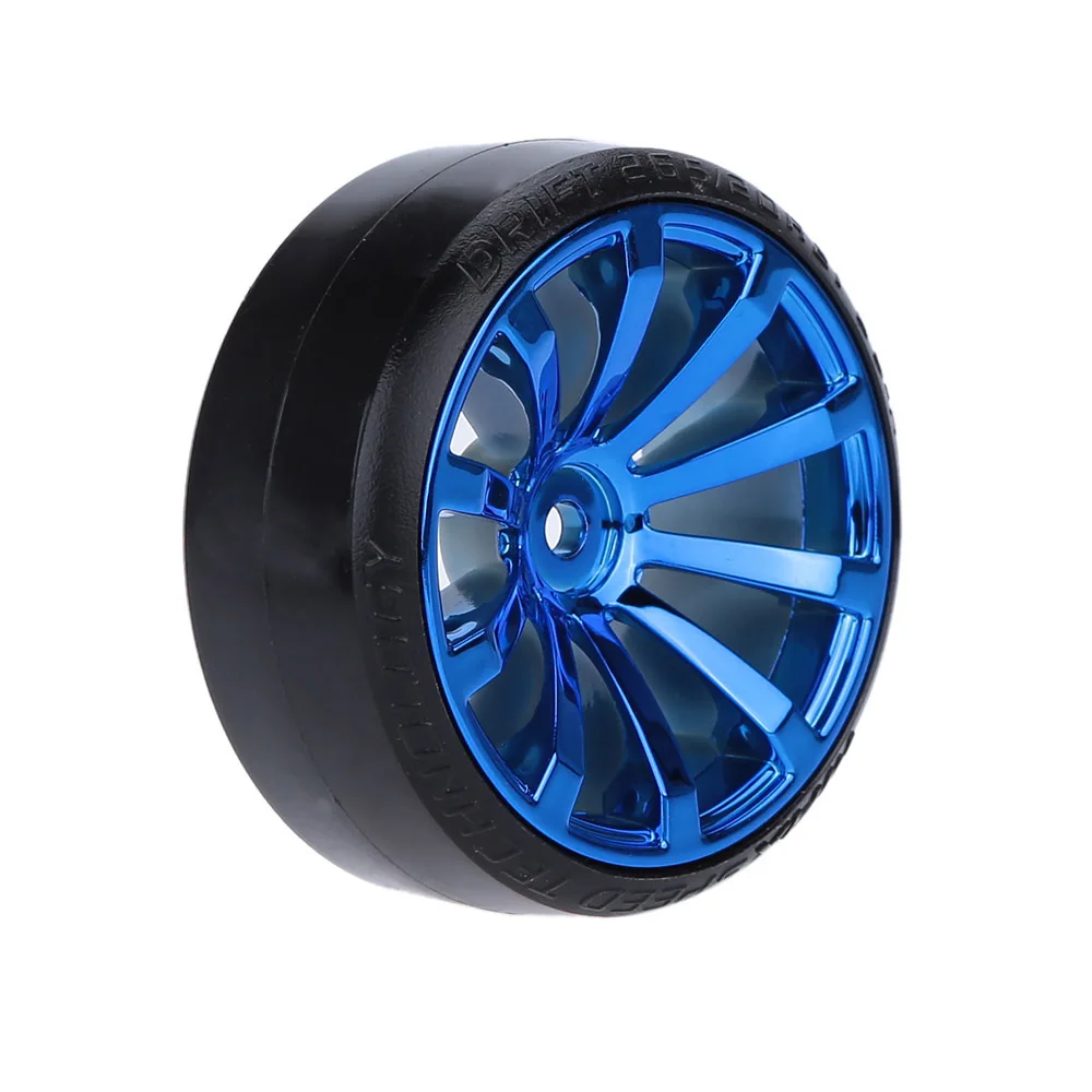 4Pcs Set 110 RC Drift Car Tires Hard Tyre Wheel for Traxxas HSP Tamiya HPI Kyosho On-Road Drifting Cas RC Vehicle Part (4)