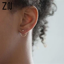 Новинка! Модные украшения милые сережки в форме Цвет геометрические круглые металлические серьги-гвоздики, послужат прекрасным подарком для Для женщин;