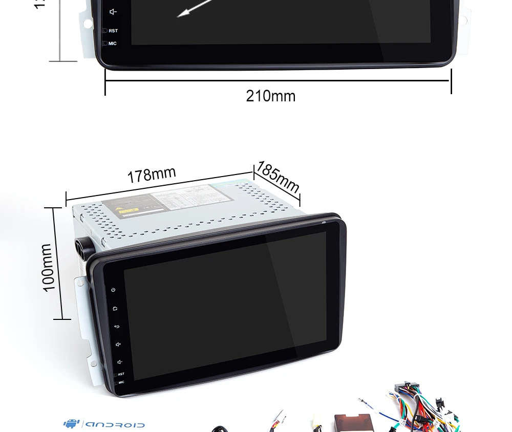 Discount Josmile Car Multimedia Player 2 Din Android 9.0 GPS For Mercedes/Benz/CLK/W203/W209/W210/W168 Vaneo/Viano/Vito W639 Autoradio 16