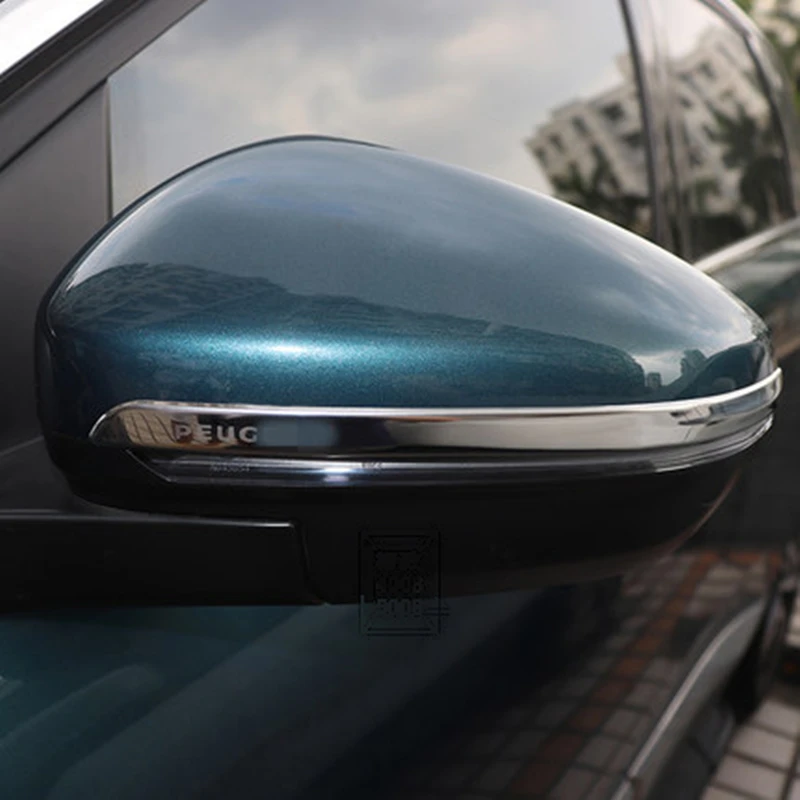 Color : Black LOVELIN Lovelin17 Fit For Peugeot 5008 3008 2017 2018 2019 Rearview Mirrors Decorative Strip Decoration Chrome Trim Exterior External Trim Accessories 