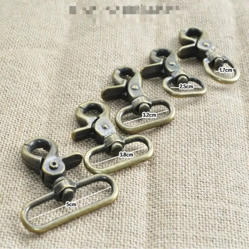 

metal clip buckles hooks bronze 17/25/32/38/50mm 5pcs Outdoor Climbing Backpack Hardware accessories DIY pet Dog Cat neck rope