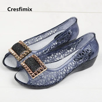 

Cresfimix zapatos de mujer women cute bow tie slip on flat shoes lady transparent comfortable shoes female slip on shoes a880