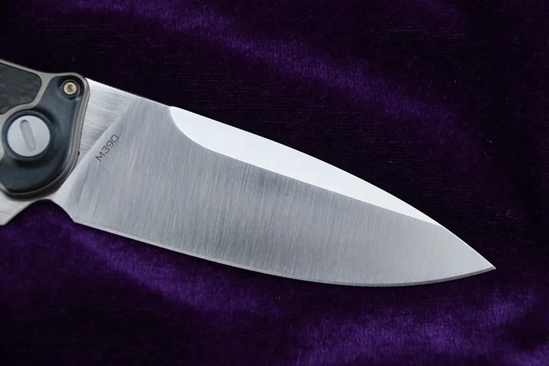 Складной нож VENOM BONE DOCTOR M390 Titanium CF Flipper уличный Карманный кухонный для кемпинга