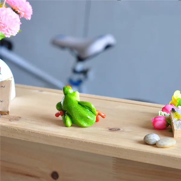 Cute Frog figure toy home office computer desk decoration - Peeping Frog 5