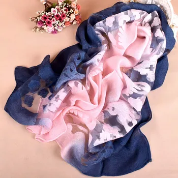 

2019 Silk Scarf Women Patchwork Scarf Chiffon Beach Cover up Shawl Sarong Foulard Femme Echarp Hijab female silk bandana Sjaal