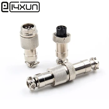 

EClyxun 1Set GX12 XLR 2 3 4 5 6 7 Pin Docking Male Female Butt Joint Kit Socket 12mm Panel Chassis Plug Aviation Connector