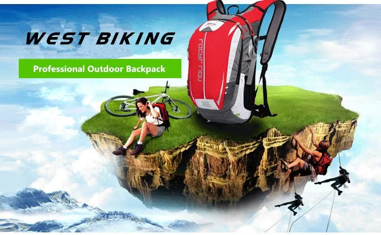 WEST BIKING велосипедная сумка 18L открытый рюкзак MTB дорожные велосипедные Пеший Туризм Восхождение Спорт на открытом воздухе дорога езда на велосипеде сумка