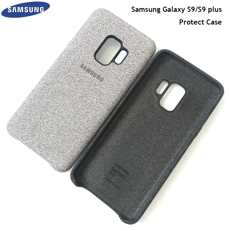 

Original Samsung Galaxy S9/S9 Plus Canvas Leather Protect Back Case Soft Touch Surface Back Protective Skin Cover For S9/S9+