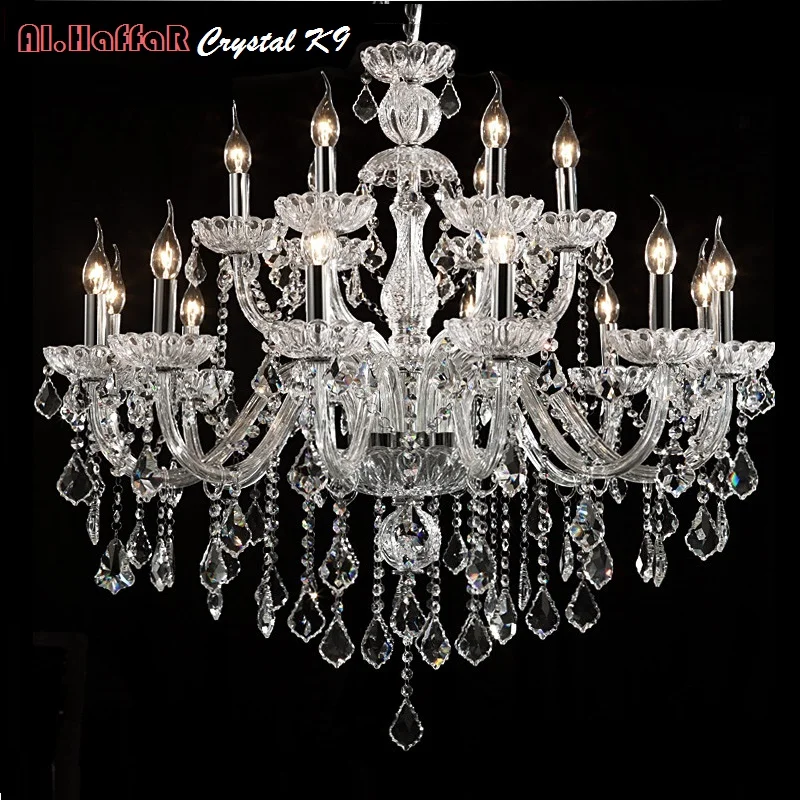 Iluminação do Candelabro de Cristal Moderna Exportação Lustres Cristal Vela Villa Sala Estar Lustre k9 Mod. 135627 10 China living room chandelier Suppliers