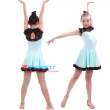 Взрослый ребенок латинский танец костюм старший спандекс кружева латинские танцы платье для девочек платья латинского танца 4-XL