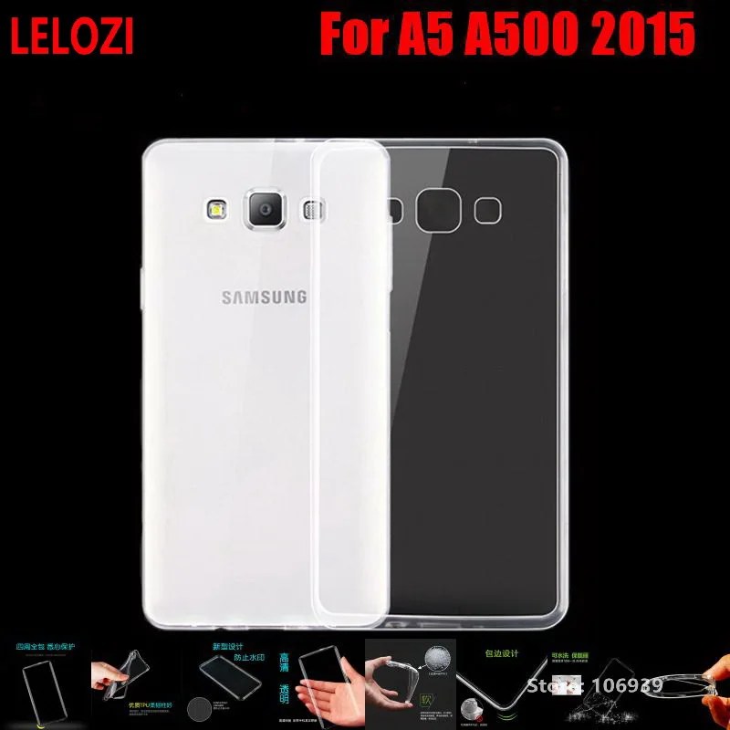 Lelozi мягкий прозрачный ТПУ ясно силиконовые Fundas Etui чехол Капа для Samsung Galaxy a5 a500 2015 5