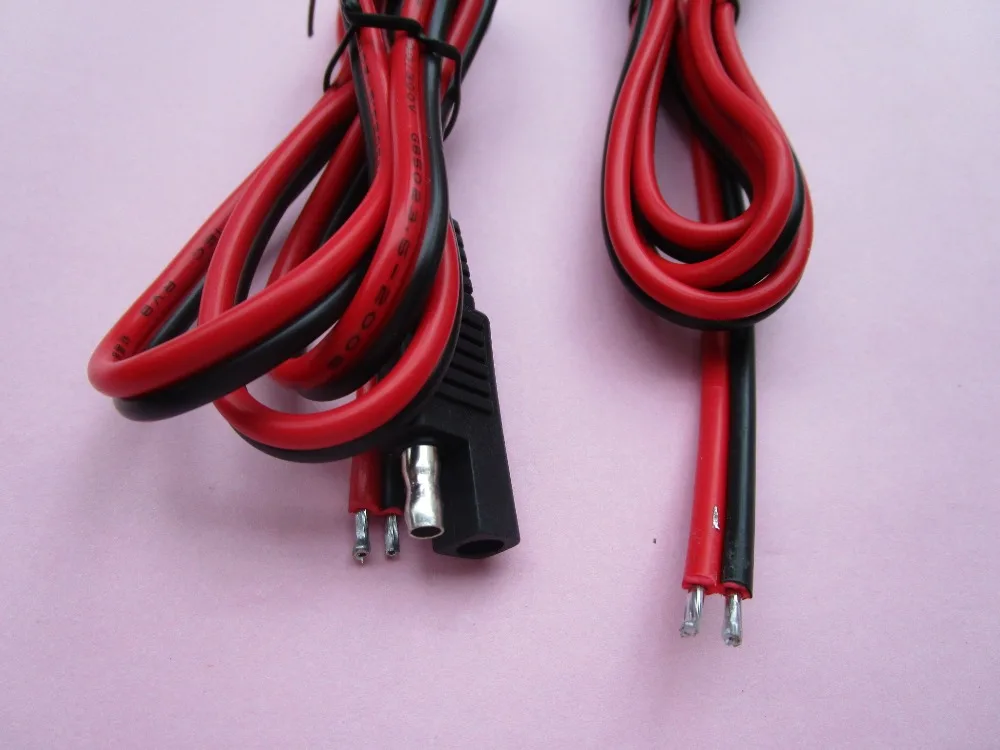 3 Pcs Battery Tender SAE Connector DC Power Automotive DIY Cable 2x1