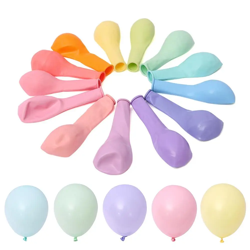 

100pcs Solid Latex Balloon Macaron Color Birthday Wedding Party Decoration Balloon Valentine's Day Decor Round Balloon 10inch