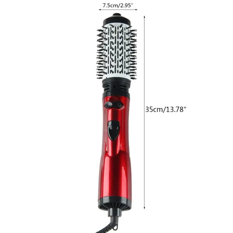 

2 in 1 Hair Dryer Volumizer Straightening Curling Blower 110V US Plug Brush Roller Ceramic Styler Comb Beauty Tool