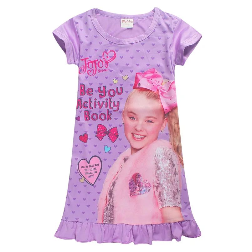 

Jojo siwa short-sleeved dress princess party dress 2019 summer dress girl costume kids clothes