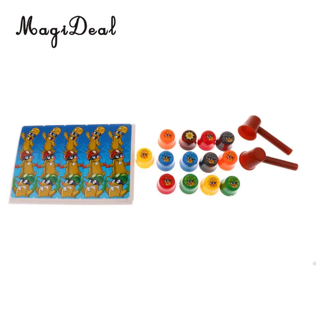 MagiDeal 1Set Hammering Mole Stack Cups Board Game for Parent-Child Kids Children Intelligence Toy Novelty Birthday Gift
