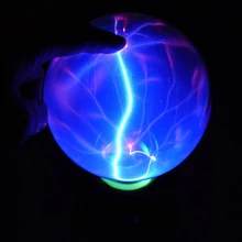 4-6 Inch Plasma Ball Night Light Touch Sensitive Plasma Lamp Magic Globe Lights Thunder Lightning Light Novelty Toy Kids Gifts