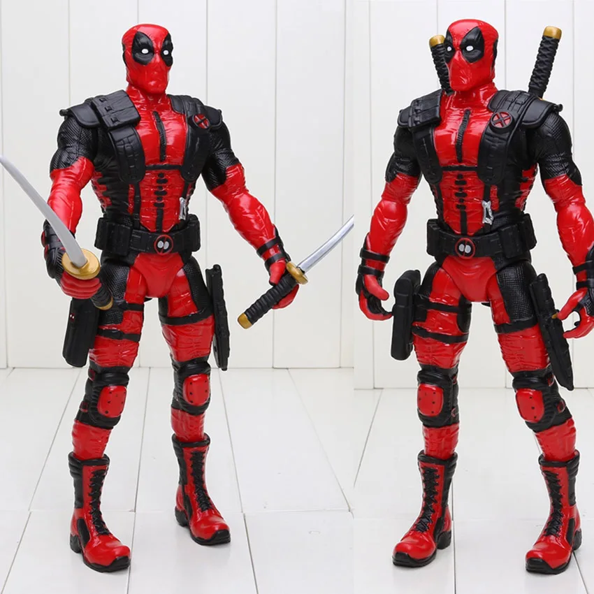 

33cm anime Deadpool Wade Winston Wilson Weapon Deadpool PVC Action Figure Collectible Model Toy gift