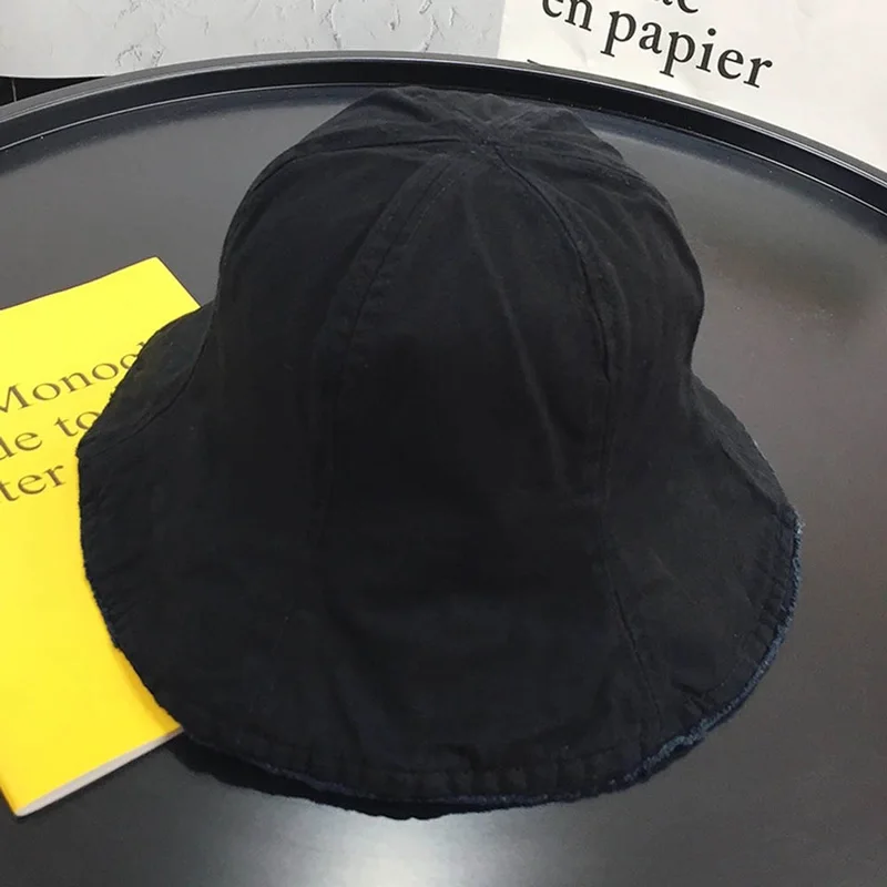 

Summer new women's caps casual decorative cloth cap city Bucket Hat monochrome simple beach girl sun hats free shiping sale