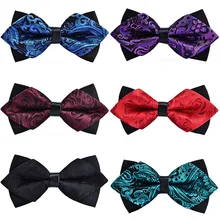 Высококачественные новые мужские аксессуары с узлом-бабочкой, галстук-бабочка, черный, красный галстук, деловой костюм, свадебная церемония