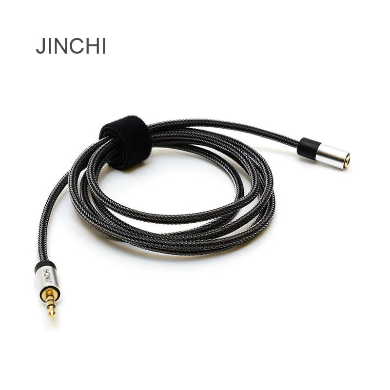 

JINCHI audio cable 3.5mm audio cable male to female extension of 24K gold-plated crystal mesh AUX car audio extension cable