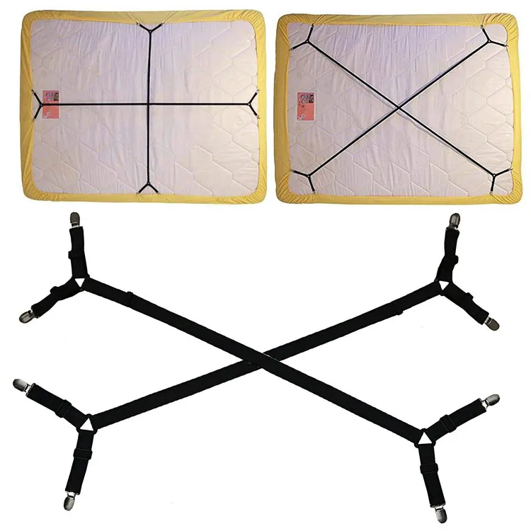 

Bed Sheet Fastener Adjustable Holder Straps for a Smooth Mattress, Adjustable Mattress Pad Duvet Cover Bed Sheet Corner Holder E
