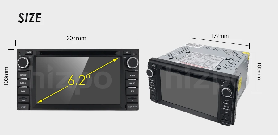 Top Hizpo Android 6.2 Inch For Toyota Corolla Prado 4RUNNER Hilux FJ Cruiser Tundra Echo GPS RAV4 Car Navi Bluetooth dvd free camera 27