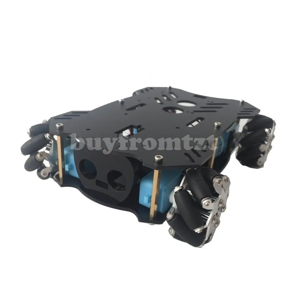 

AGV 4WD Smart Car Chassis Kit Mecanum Wheel Chassis Unfinished Only Frame w/o Controller System