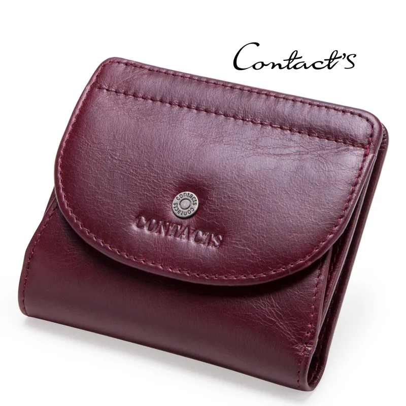 

Women's Wallet Genuine Leather Cowhide Coin Pouch Small Wallet Money Bag Credit Card Holder Short Female Wallet 2019