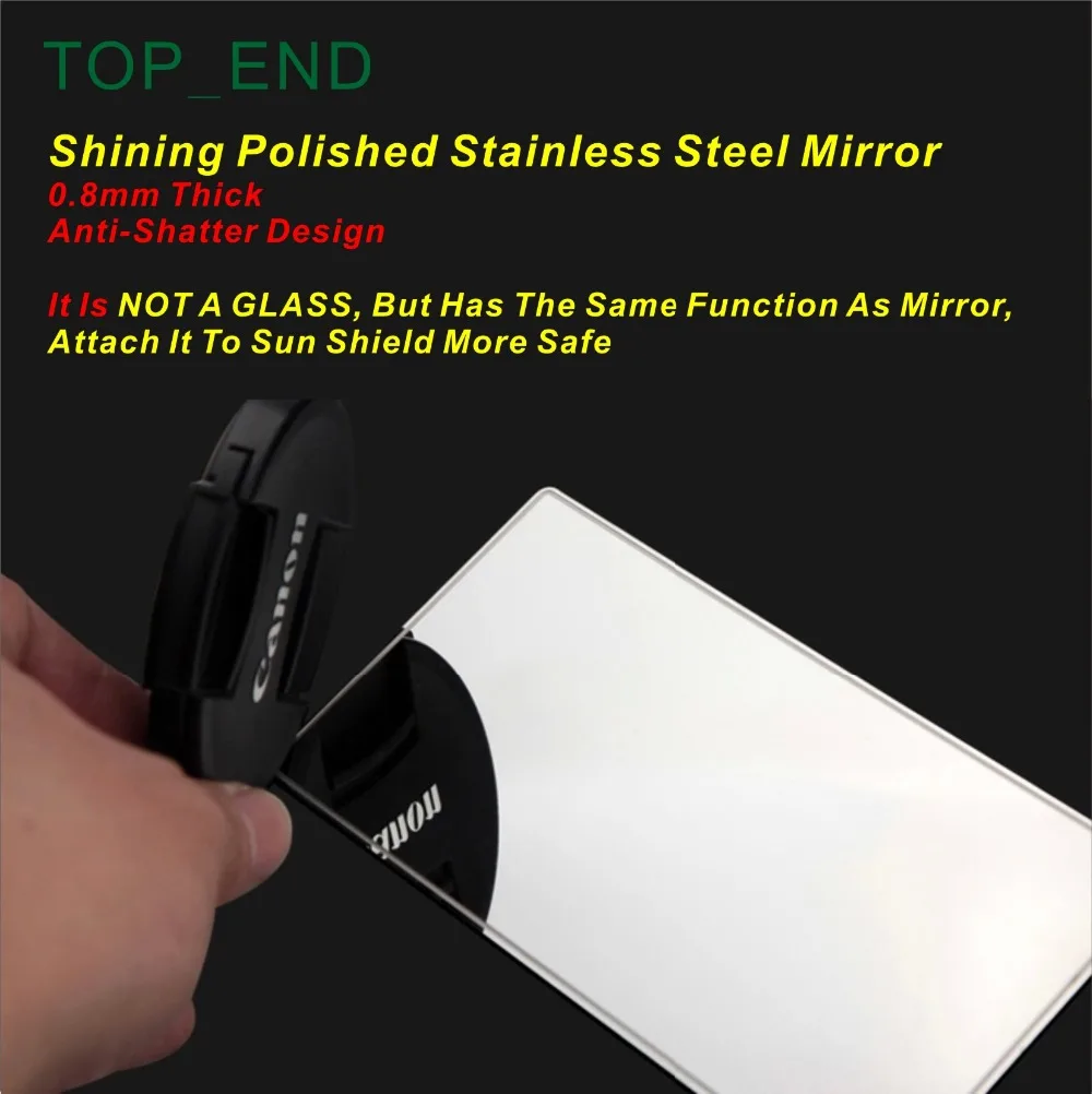 Pala de Sol Precisamente para o Espelho de Aço Brilhante sem Vidro Frete Grátis Espelho Inoxidável Polido Anti-shatter Projeto 1 pc 7 Automóveis e motos