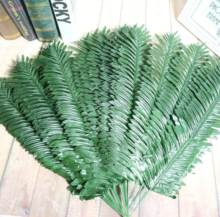 

20pcs Artificial Butterfly Palm Areca palm Leaves For Craft Wedding Bridal Bouquet Home Office Wreath Decoration