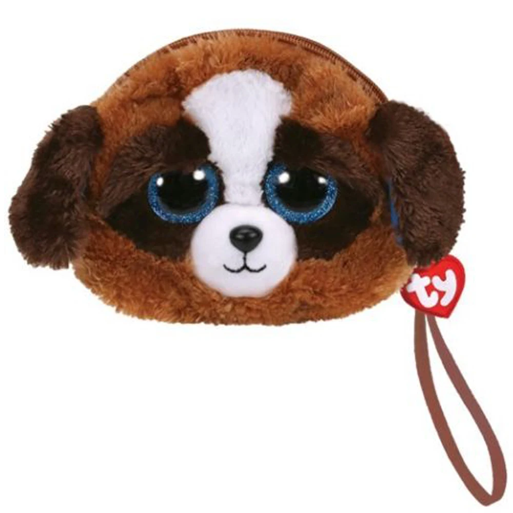 Pyoopeo Ty Gear 7" 18cm Duke the Dog Purse Shoulder Bag Plush Big eyed