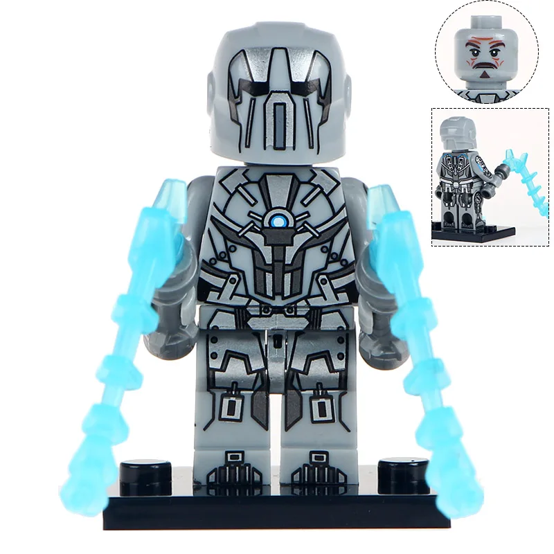 

Single Vision Luke Cage Iron Man Vision Whiplash Marvel Super Heroes Model Set Building Blocks Children Toys X0173