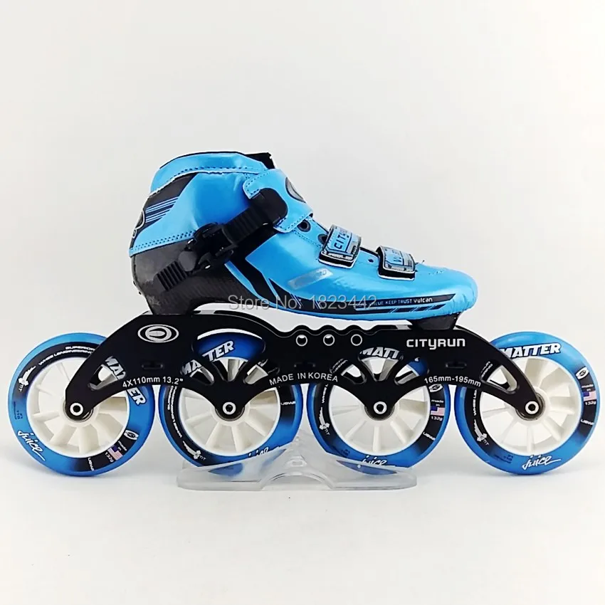 Новые углеродного волокна 4 колеса, роликовые коньки Inline роликовые коньки Скорость скейт обувь для Для женщин или человек Patins